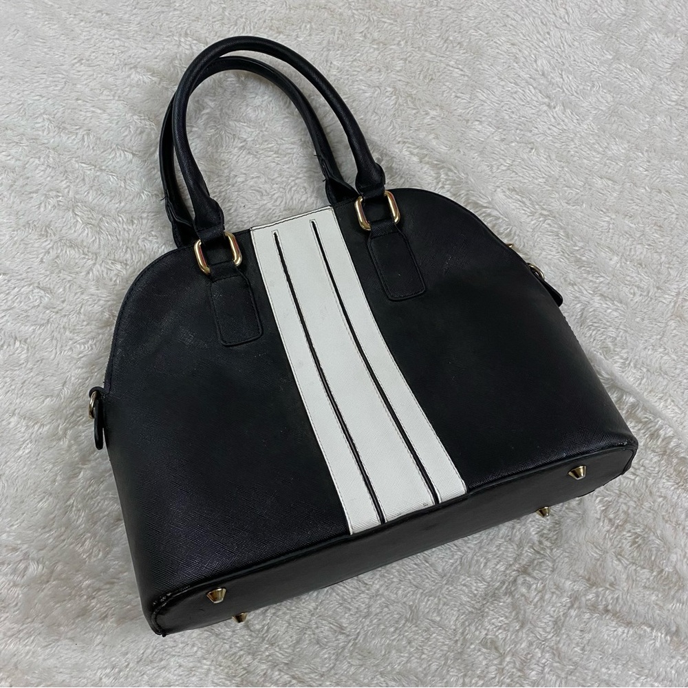 Miztique Black with Racer-Stripe Handbag Zipper Purse